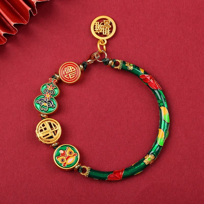 KarmaRipple's Tibetan Gourd Fortune Happiness Lion Wealth Fortune Bracelet p2