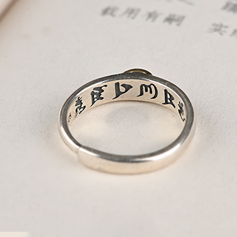 KarmaRipple's Tibetan Om Mani Padme Hum Carved Chinese Zodiac Natal Buddha Peace Ring p17