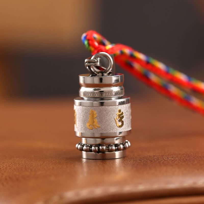 KarmaRipple's Tibet Om Mani Padme Hum Shurangama Mantra Titanium Steel Wisdom Amulet Pendant Necklace p6