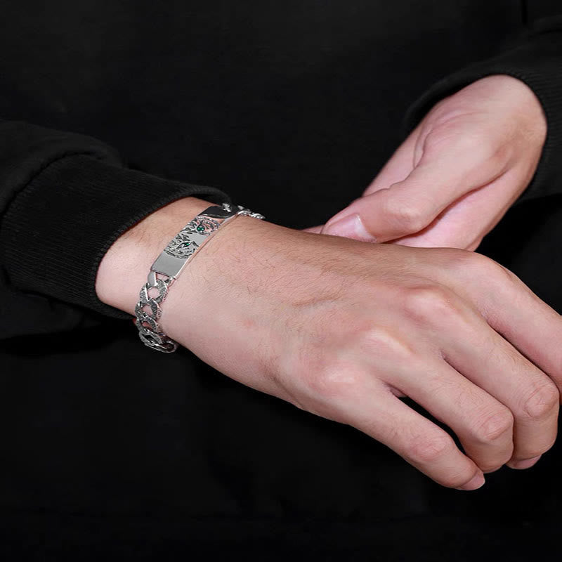 KarmaRipple's Tiger Tang Dynasty Flower Design Bronze Fortune Chain Bracelet p5