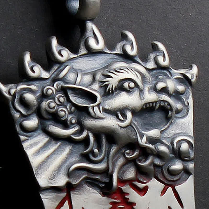 KarmaRipple's FengShui Bagua PiXiu Cinnabar Balance Pendant Necklace p10