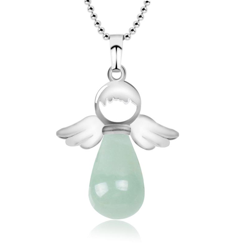 KarmaRipple's Little Angel Wings Authentic Gemstone Fortune Pendant Necklace p5