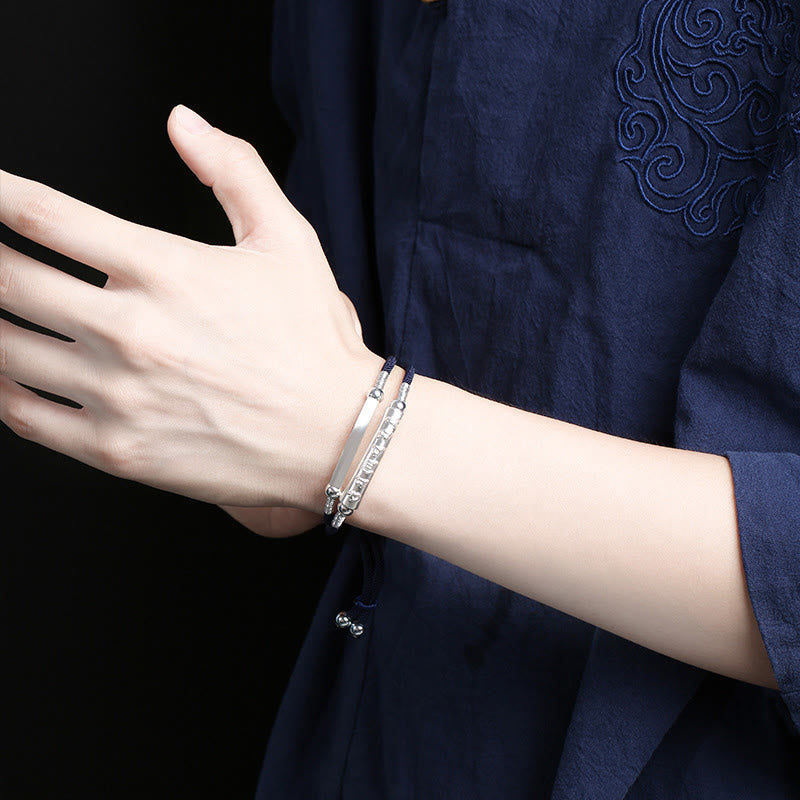 KarmaRipple's 999 Sterling Silver Handmade Om Mani Padme Hum Peace Woven Bracelet p11