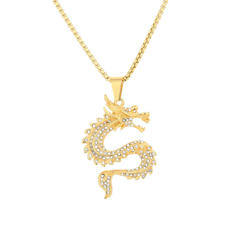 KarmaRipple's Chinese Zodiac Dragon Zircon Protection Pendant Necklace p5