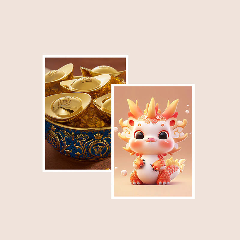 KarmaRipple's 925 Sterling Silver Year of the Dragon Cat's Eye Cute Dragon Bronze Coin Protection Bracelet Pendant Necklace Earrings ( p10