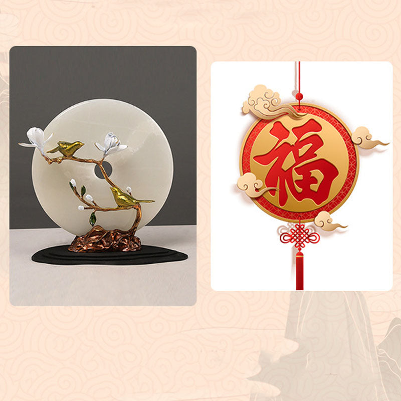 KarmaRipple's 925 Sterling Silver Hetian Jade Peace Buckle Fu Character Talisman Abundance Bracelet p10