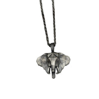 KarmaRipple's Elephant Pewter Titanium Steel Strength Pendant Necklace