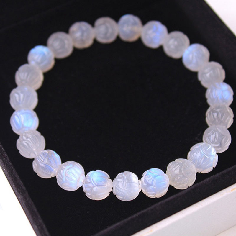 KarmaRipple's Authentic Moonstone Lotus Love Bracelet p1