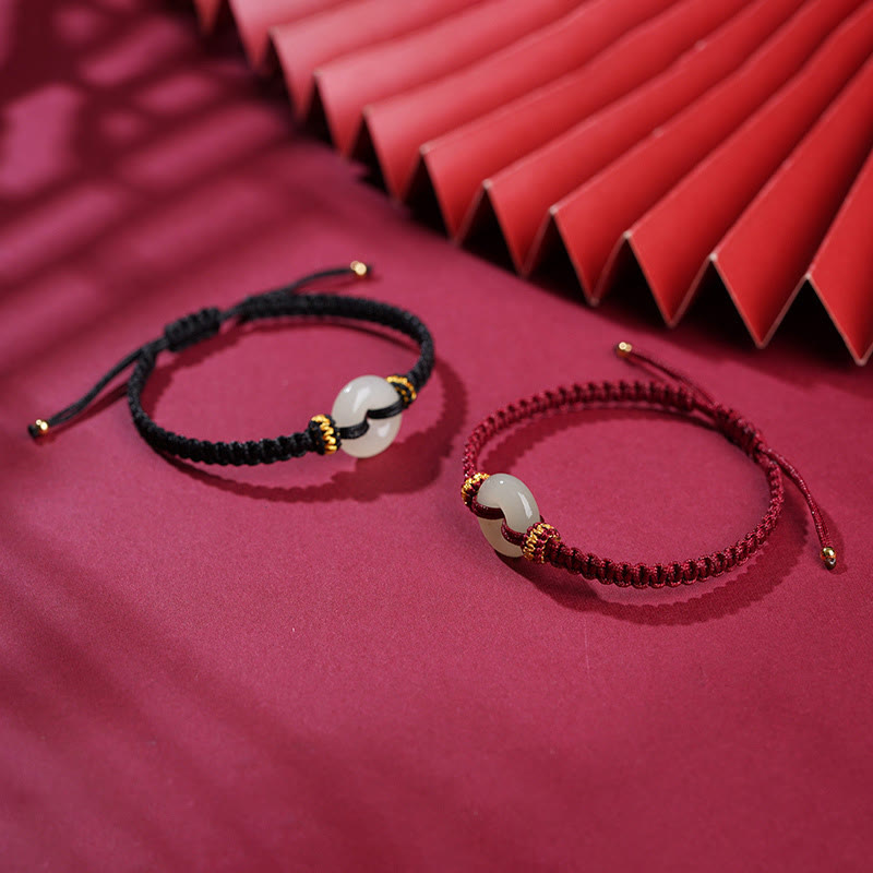 KarmaRipple's Peace Buckle Jade Abundance Woven Bracelet p7