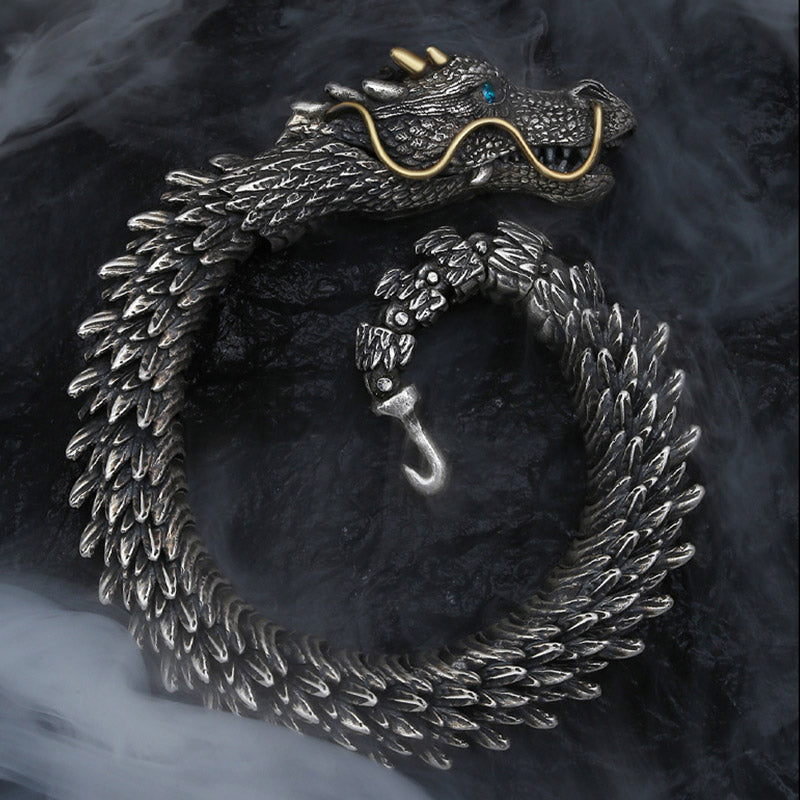 KarmaRipple's Nordic Dragon Handmade Amulet Fortune Protection Chain Bracelet p17