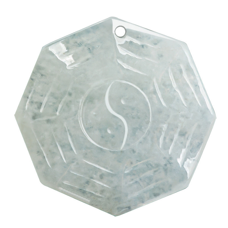 KarmaRipple's Authentic Jade Bagua Yin Yang Fortune Pendant Necklace p9