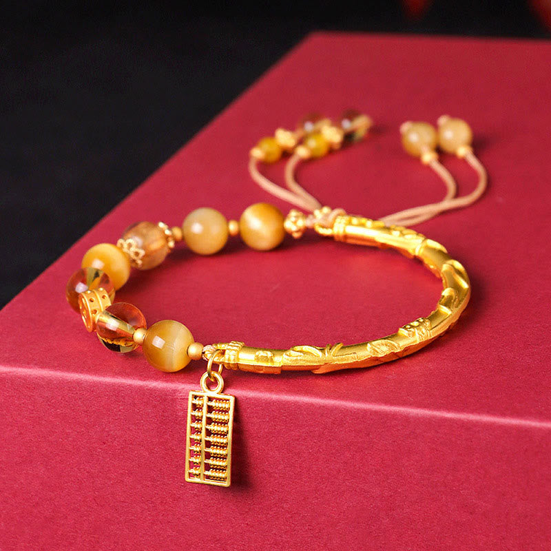 KarmaRipple's Authentic Tiger Eye Citrine Abacus Talisman Protection Bracelet p11