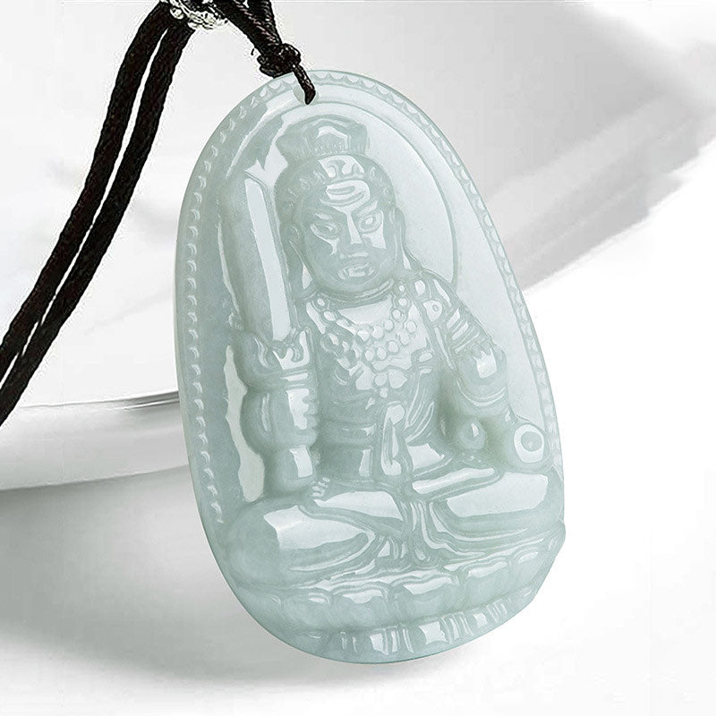 KarmaRipple's Chinese Zodiac Natal Buddha Jade Wealth Prosperity Pendant Necklace p34