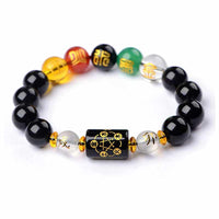 KarmaRipple's Chinese Zodiac Feng Shui Obsidian Five-Element Wealth Porsperity Bracelet