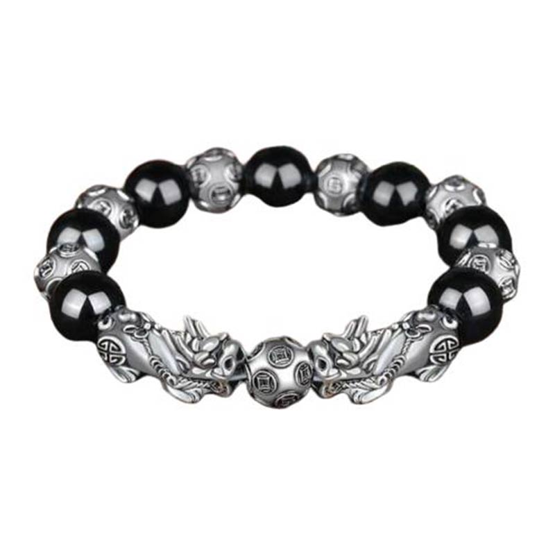 KarmaRipple's Tibetan FengShui PiXiu Obsidian Bracelet p1