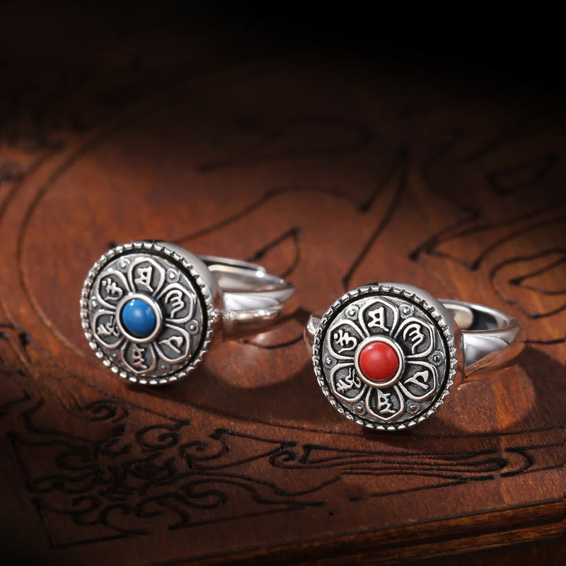 KarmaRipple's Tibetan Om Mani Padme Hum Peace Rotatable Ring p14