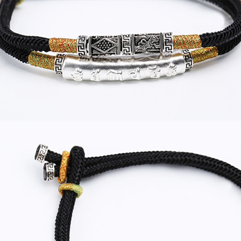 KarmaRipple's 999 Sterling Silver Handmade Om Mani Padme Hum Peace Woven Bracelet p6