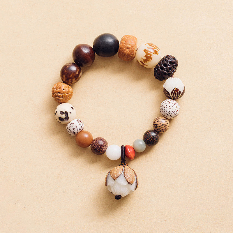 KarmaRipple's Bodhi Seed Lotus Wisdom Peace Wrist Mala Bracelet p20