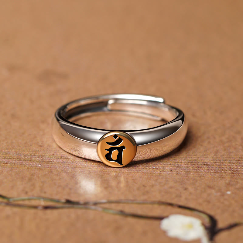 KarmaRipple's Tibetan Om Mani Padme Hum Carved Chinese Zodiac Natal Buddha Peace Ring p30