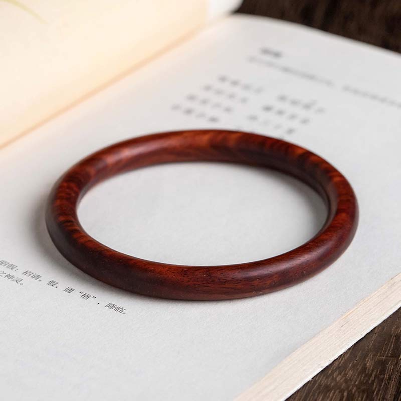 KarmaRipple's Tibetan Small Leaf Red Sandalwood Ebony Green Sandalwood Protection Bracelet Bangle p33