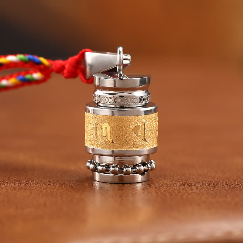 KarmaRipple's Tibet Om Mani Padme Hum Shurangama Mantra Titanium Steel Wisdom Amulet Pendant Necklace p31