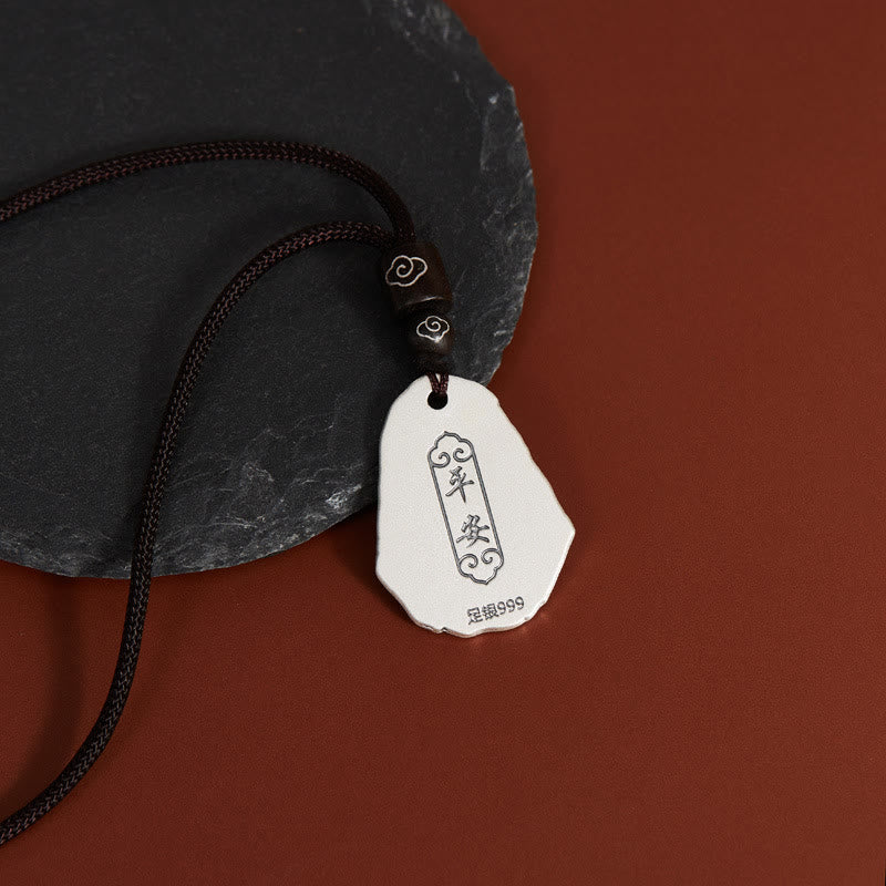 KarmaRipple's 999 Sterling Silver Ksitigarbha Buddha Zakiram Goddess Pendant Necklace p3