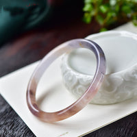 KarmaRipple's Purple Golden Silk Jade Wealth Bracelet Bangle