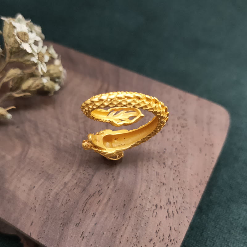 KarmaRipple's Golden Dragon Success Strength Ring p5
