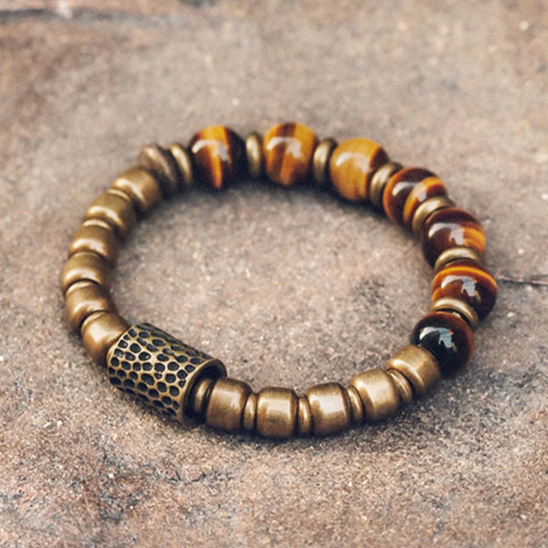 KarmaRipple's Tiger Eye Stone Bronze Protection Bracelet p13