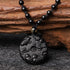 34mm Black Obsidian&Bead Chain