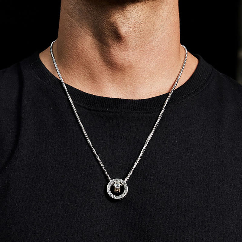 KarmaRipple's Tibetan Om Mani Padme Hum Carved Peace Purity Chain Pendant Necklace p12