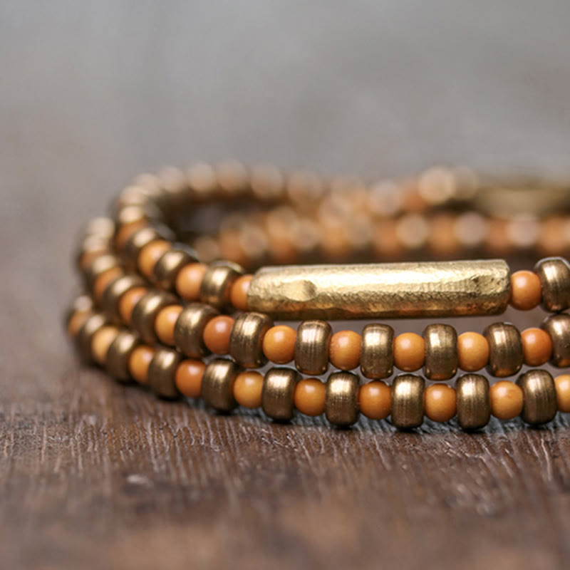 KarmaRipple's Retro Olive Pit Bronze Wealth Bracelet p4