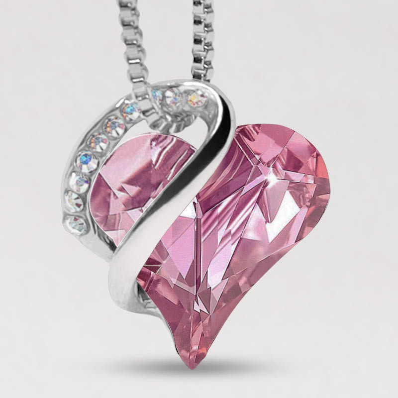 KarmaRipple's Love Heart Birthstone Balancing Energy Pendant Necklace p58