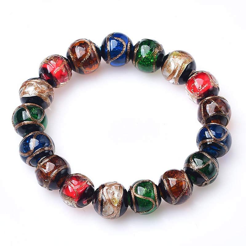 KarmaRipple's Colorful Liuli Glass Bead Fortune Bracelet p6