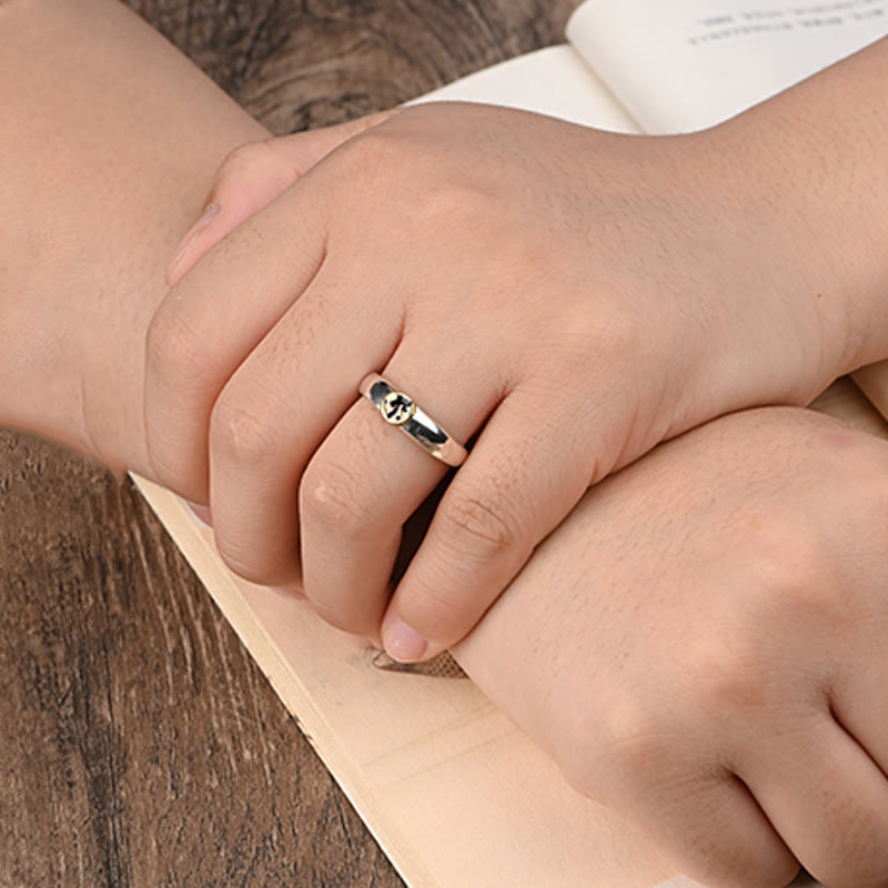 KarmaRipple's Tibetan Om Mani Padme Hum Carved Chinese Zodiac Natal Buddha Peace Ring p46