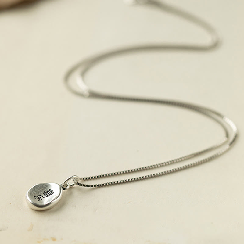 KarmaRipple's 999 Sterling Silver Peace And Joy Fu Character Fortune Fortune 925 Sterling Silver Chain Pendant Necklace p13