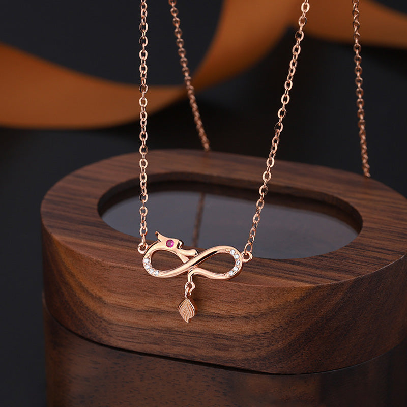 KarmaRipple's 999 Sterling Silver Year Of The Dragon Endless Weave Tail Talisman Protection Pendant Necklace p17