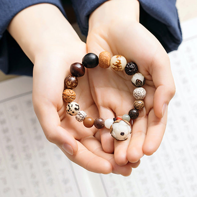 KarmaRipple's Bodhi Seed Lotus Wisdom Peace Wrist Mala Bracelet p10