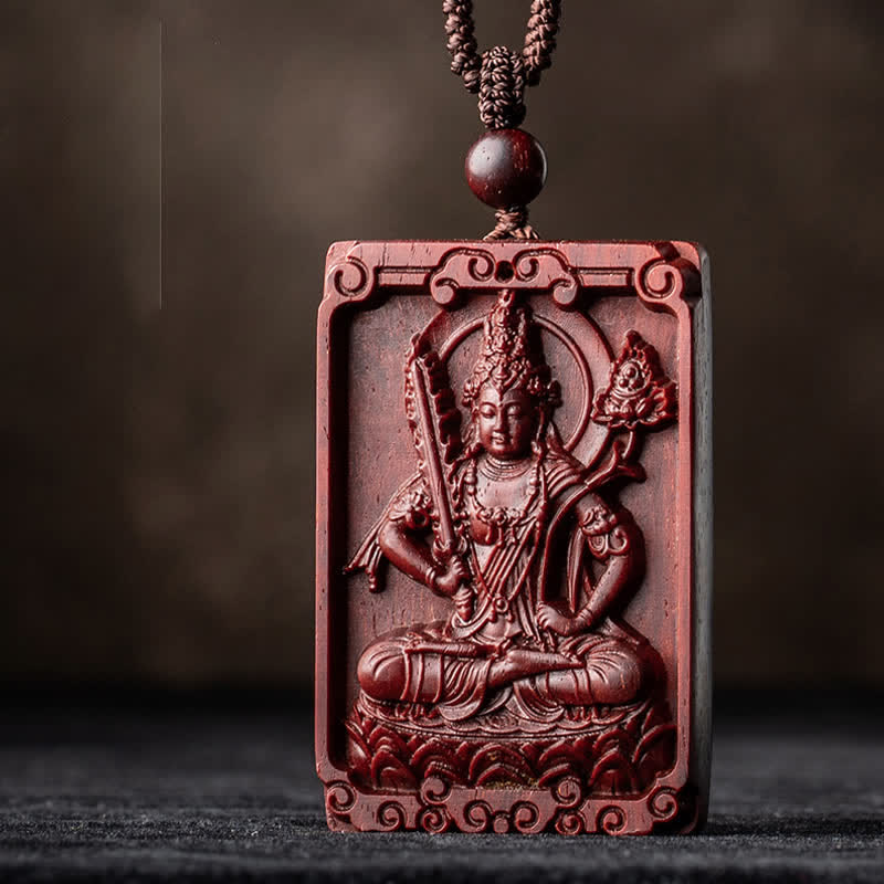 KarmaRipple's Chinese Zodiac Natal Buddha Small Leaf Red Sandalwood Protection Pendant Necklace p2