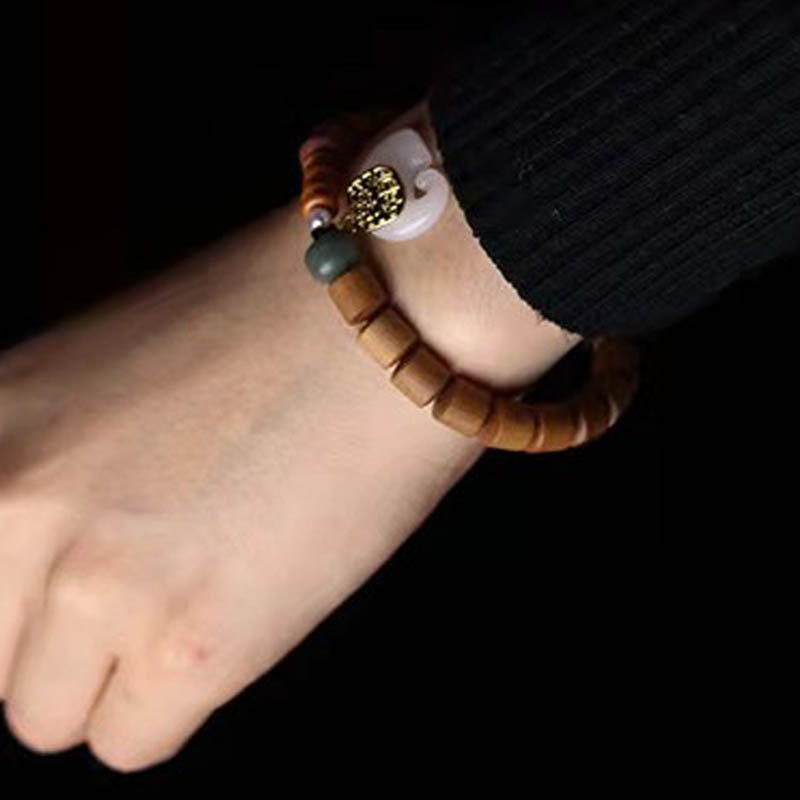 KarmaRipple's Sandalwood Jade Elephant Protection Bracelet p3