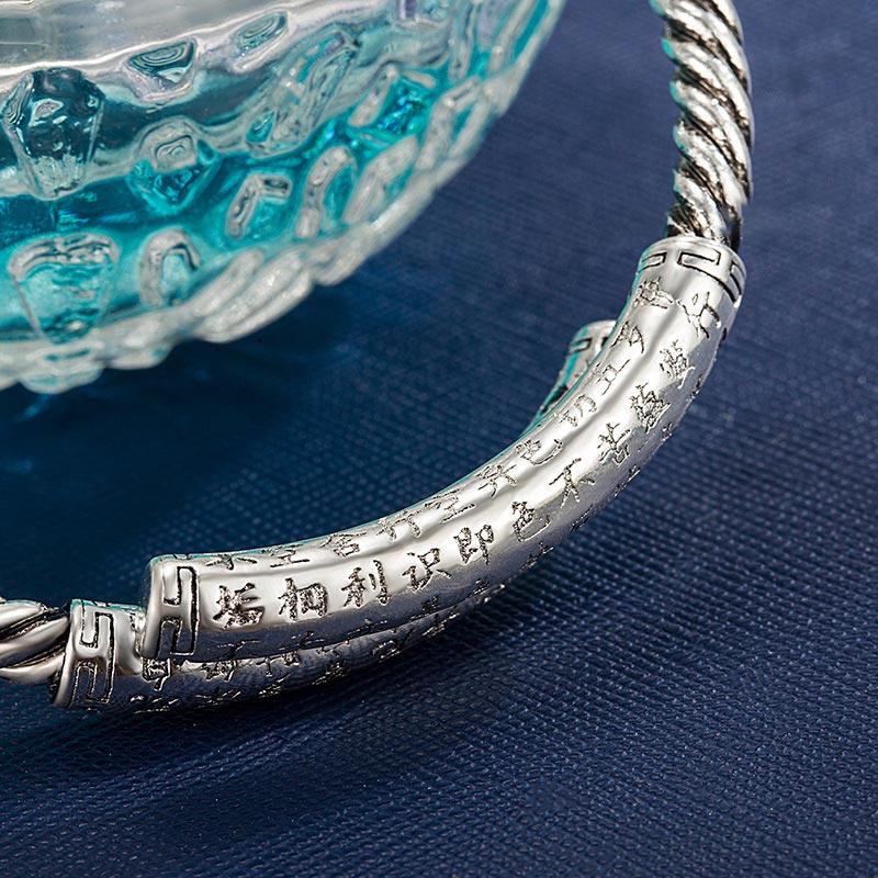 KarmaRipple's Tibetan Heart Sutra Ivory Bronze Talisman Bracelet p4