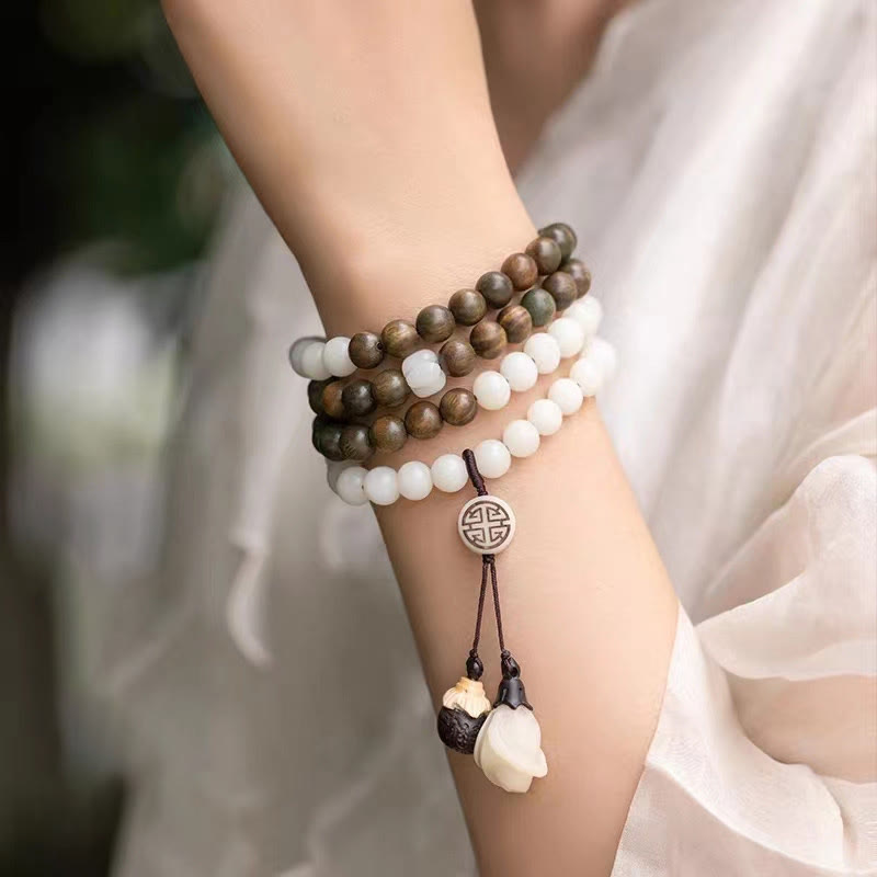KarmaRipple's Authentic Green Sandalwood Bodhi Seed Soothing Bracelet p20