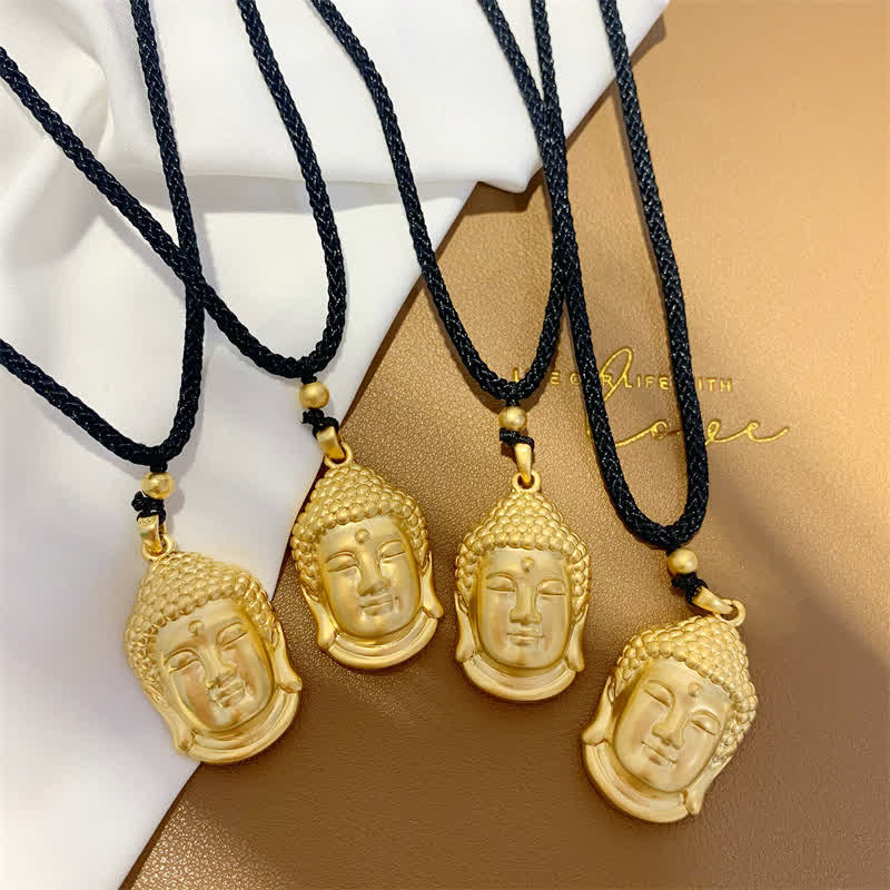 KarmaRipple's Gold Buddha Bronze Wealth Pendant Necklace p9