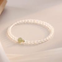 KarmaRipple's Authentic Ivory Agate Jade Fortune Protection Bracelet