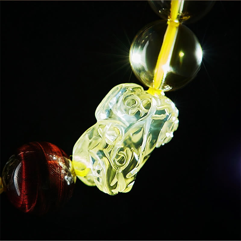 KarmaRipple's Authentic Citrine Double PiXiu Tiger Eye Prosperity Protection Bracelet p14