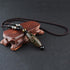 Dark Green Nine-Eye Dzi Bead