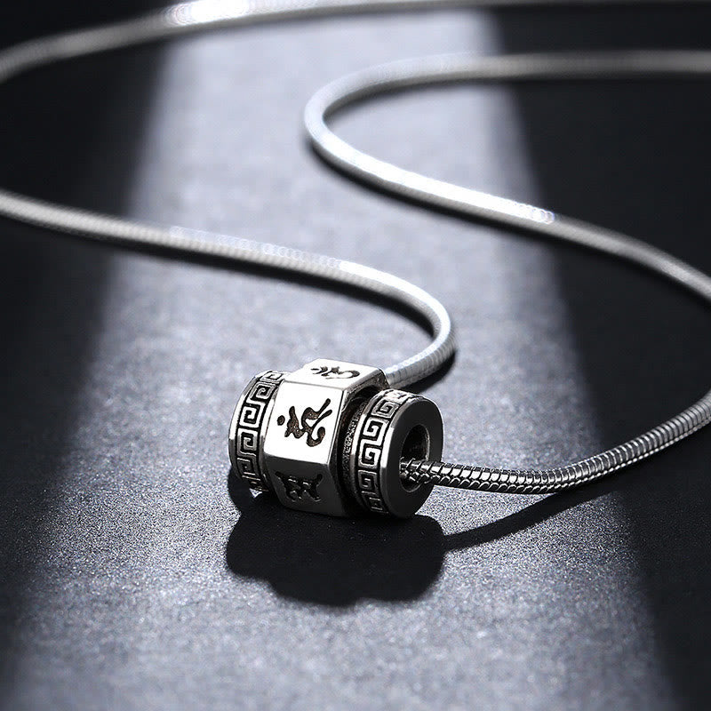 KarmaRipple's Tibetan Om Mani Padme Hum Peace Pendant Rotatable Necklace p2