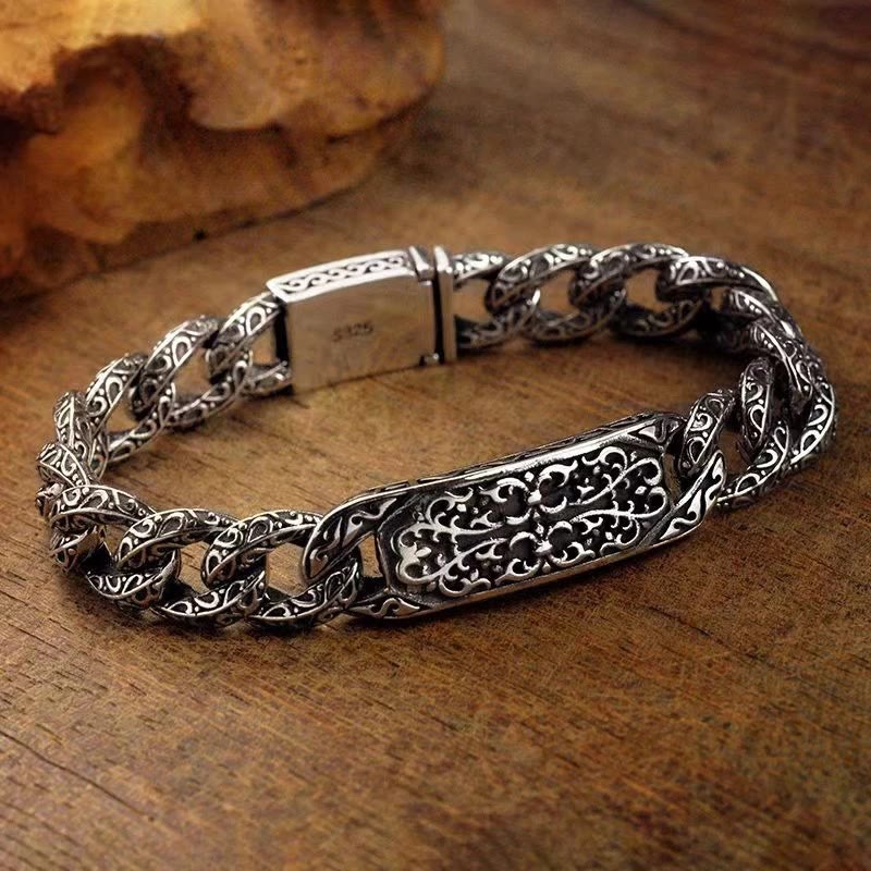 KarmaRipple's Vintage Patterns Engraved Balancing Bracelet p6