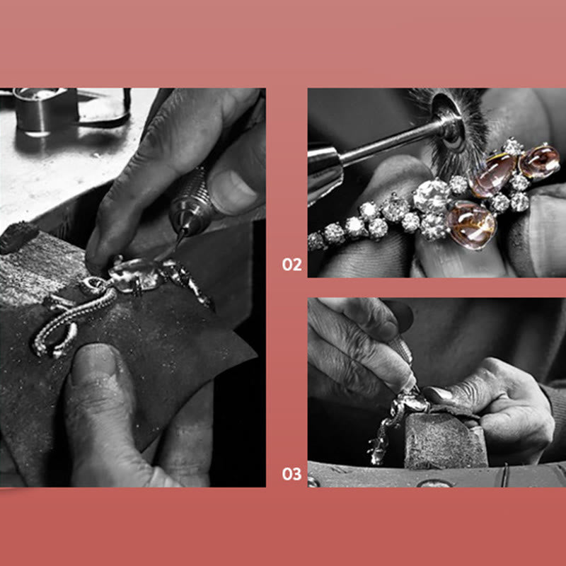 KarmaRipple's 925 Sterling Silver Year Of The Dragon Auspicious Golden Dragon Fortune Chain Pendant Necklace p15