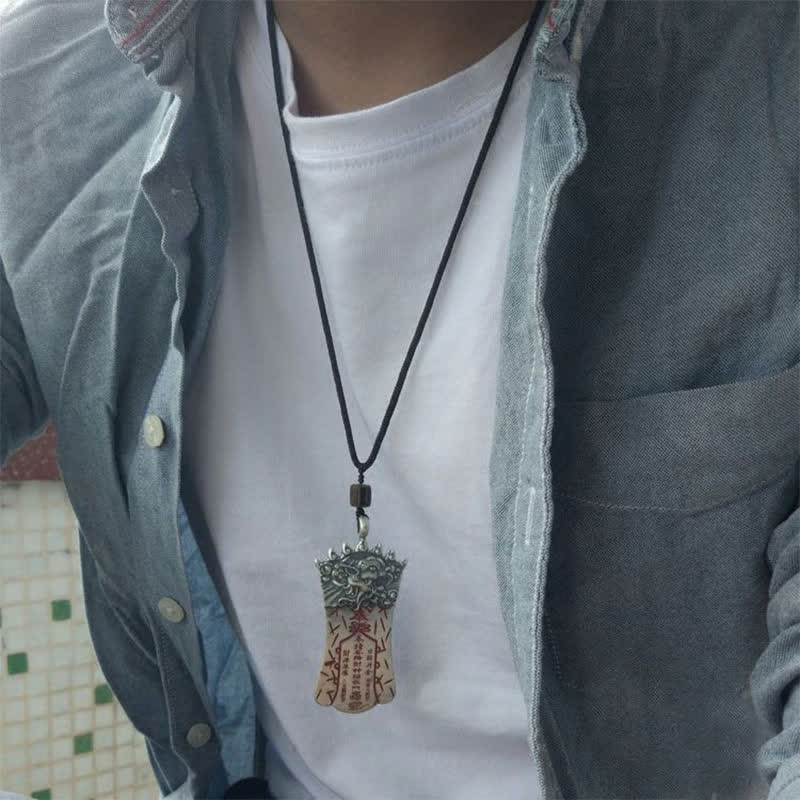 KarmaRipple's FengShui Bagua PiXiu Cinnabar Balance Pendant Necklace p8